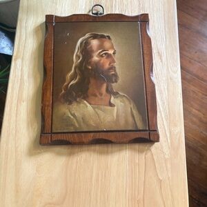 True Vintage 1941 Warner Sallman Head of Jesus Wall Art Plaque